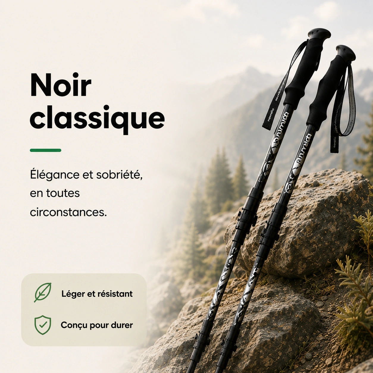 Narvelio® – Bâtons de Marche Pliables pour Soulager les Genoux, Hanches & Dos