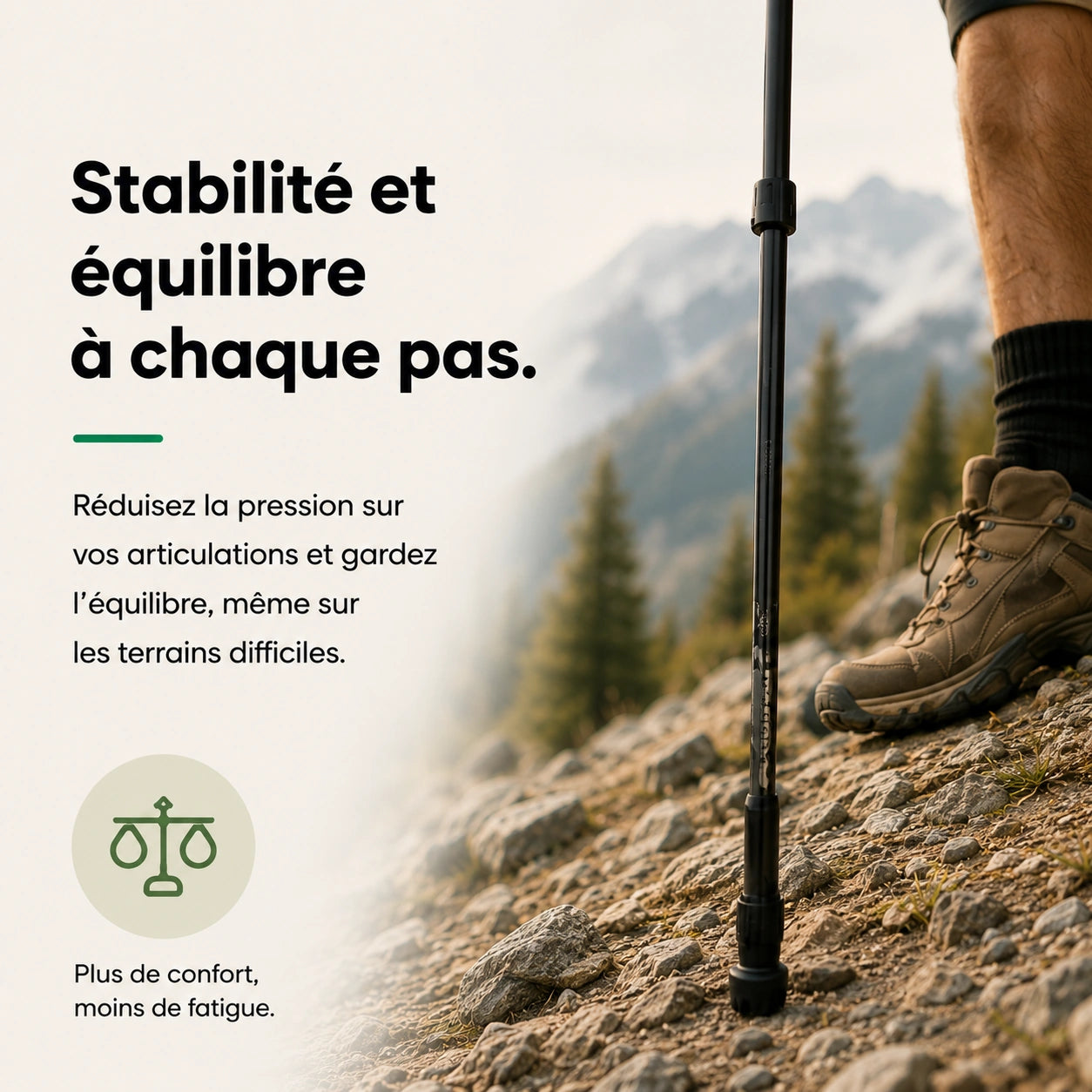 Narvelio® – Bâtons de Marche Pliables pour Soulager les Genoux, Hanches & Dos