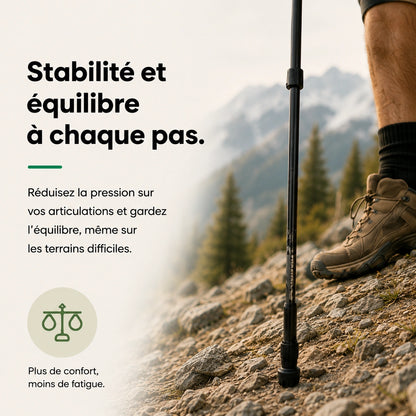 Narvelio® – Bâtons de Marche Pliables pour Soulager les Genoux, Hanches & Dos