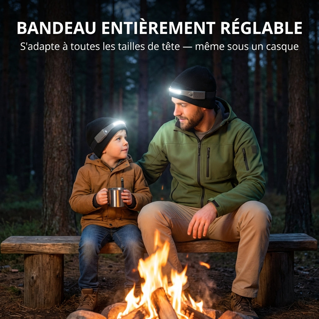 Lampe frontale Narvelio — bandeau souple et léger