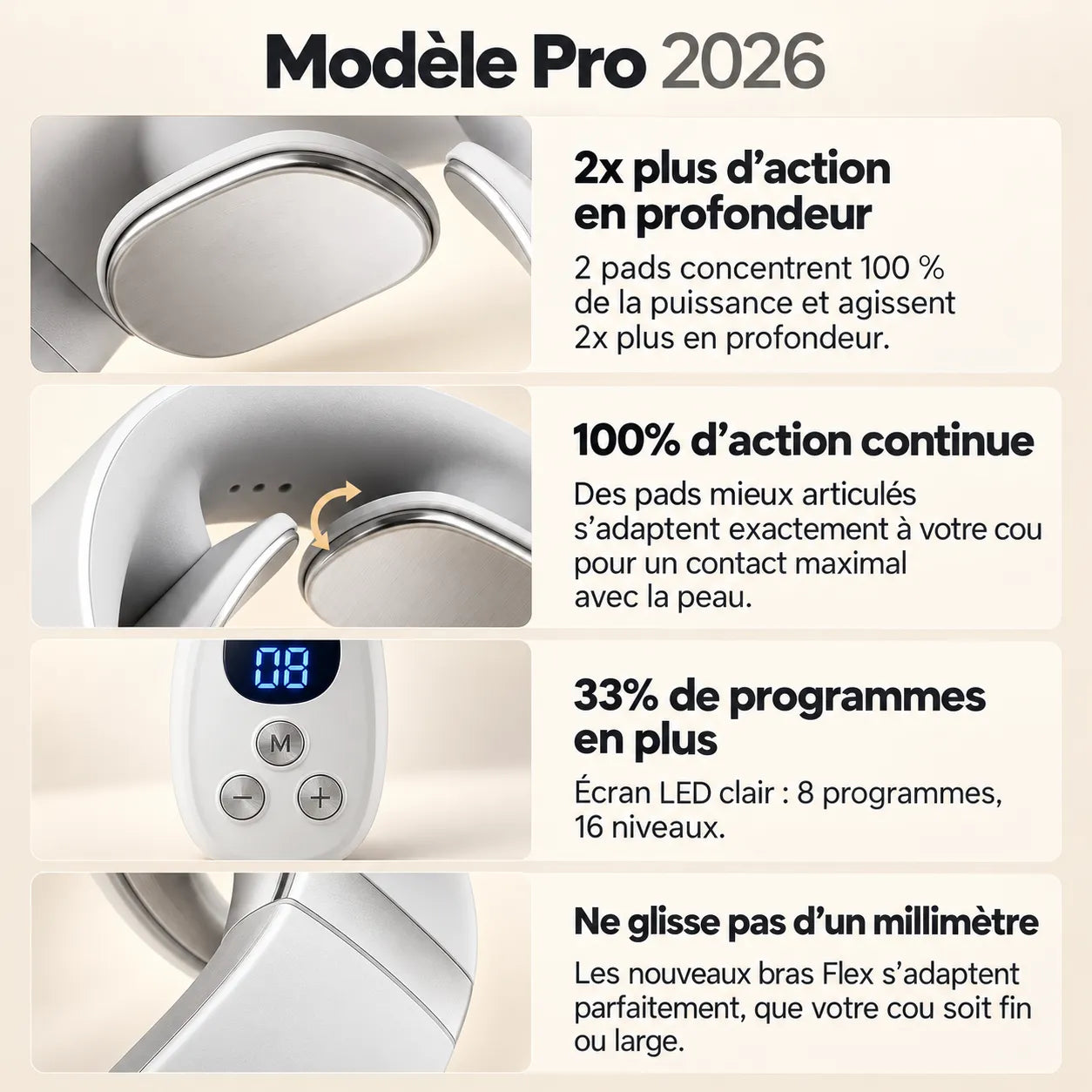 Narvelio® Pro – Appareil de massage cervical