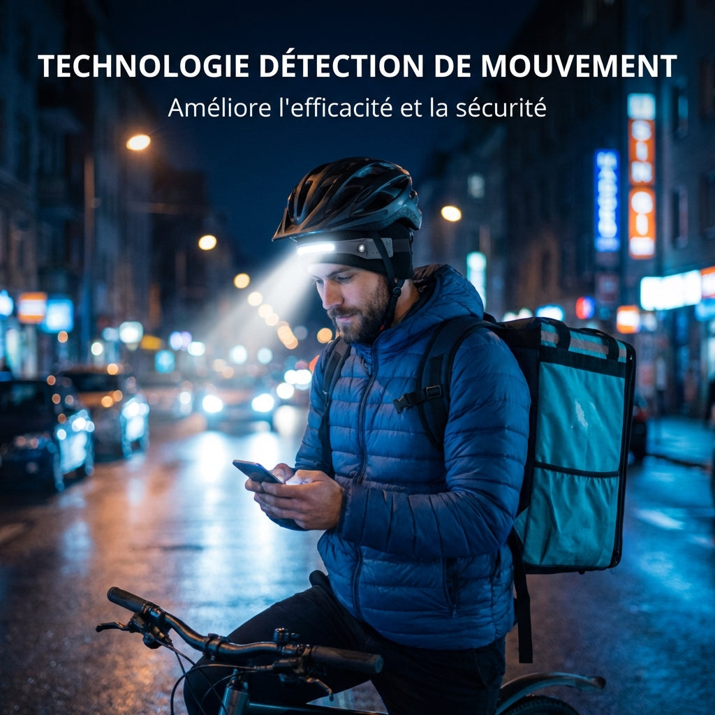 Lampe frontale Narvelio — résistante à la pluie IPX4