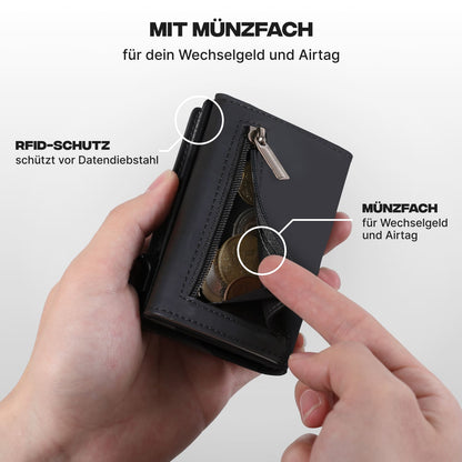 Portefeuille compact, vue de profil
