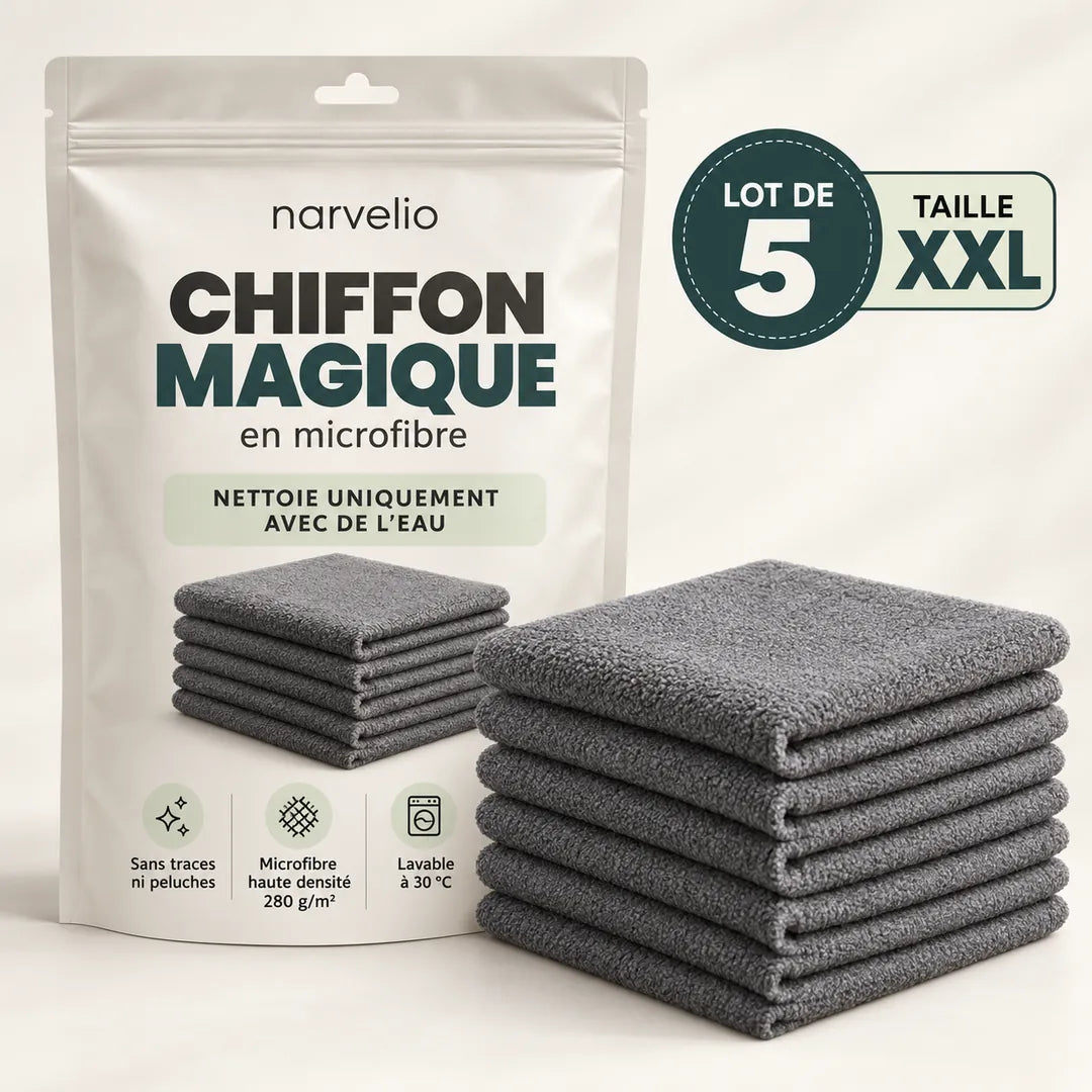 Chiffon Magique Narvelio — lot de 5, taille XXL
